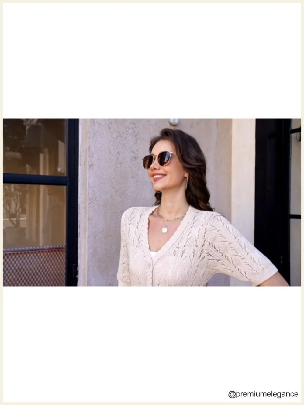 Short Sleeve Crochet Summer Cardigan Cropped Button Sweater Lightweight Shrug
